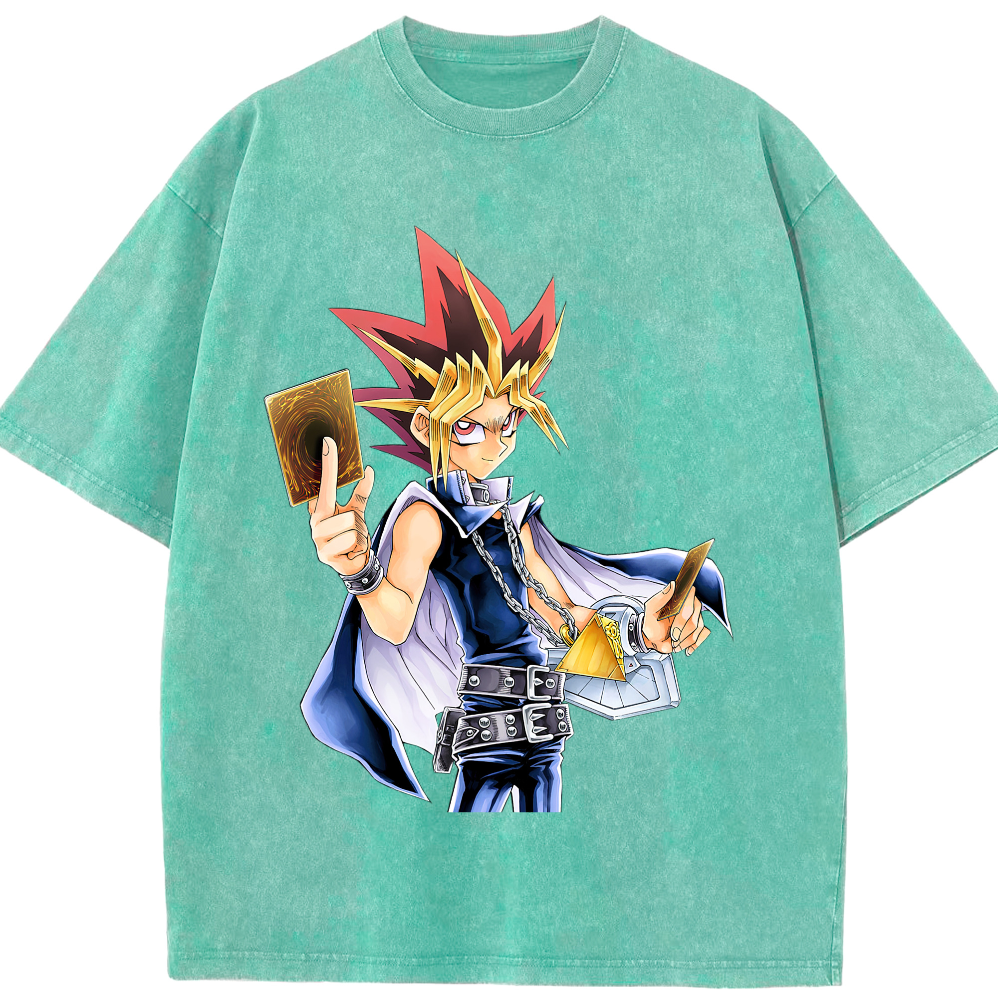 （画像用） 遊☆戯☆王 Yu-Gi-Oh! 綿100% ヴィンテージ風 半袖Tシャツ（フロントプリント）